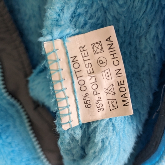 The North Face Osito Women's Jacket Sz Small Turquoise Blue full zipper A2 - Picture 7 of 9